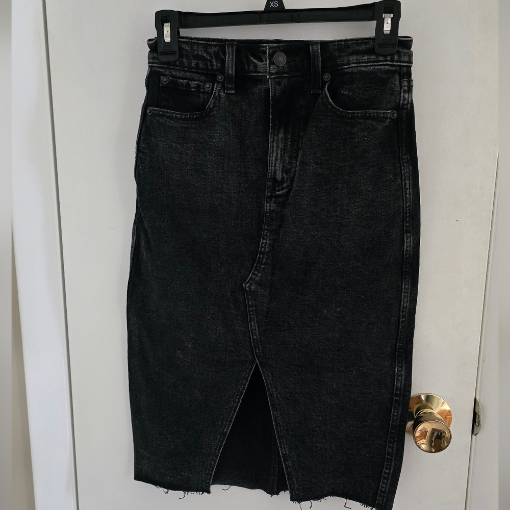 Midi Denim Skirt